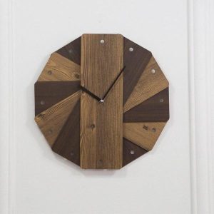horloge murale vintage bois