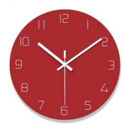horloge murale vintage rouge