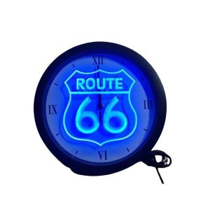 horloge neon route 66