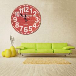 horloge vintage rouge