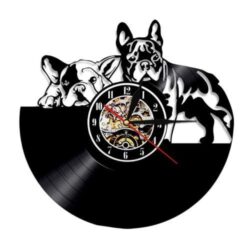 french bulldog clock