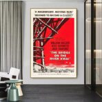 le pont de la rivière khaï affiche