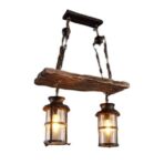 luminaire bois métal industriel