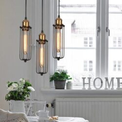 lustre cage noir