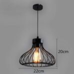 lustre cage noir
