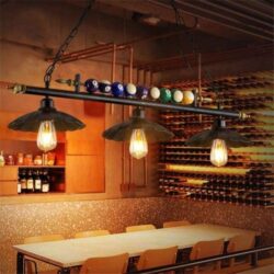 lustre industriel billard