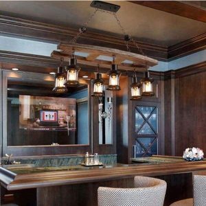 lustre industriel bois et ber