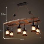lustre industriel bois et fer