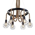 industrial rope chandelier