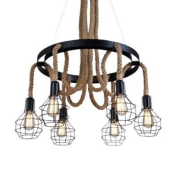 industrial rope chandelier