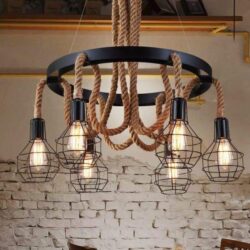 lustre industriel corde