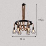 lustre industriel corde