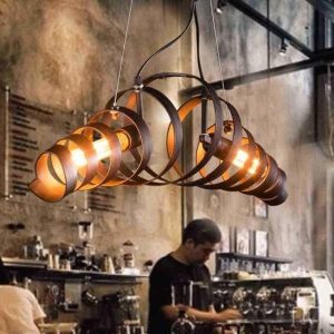 lustre industriel métal