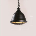 lustre industriel noir