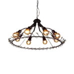 industrial black chandelier