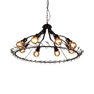 industrial black chandelier