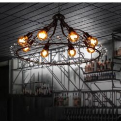 lustre salon industriel