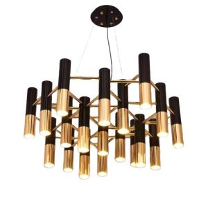 black tube chandelier