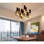 lustre tube noir