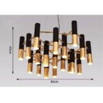 lustre tube noir