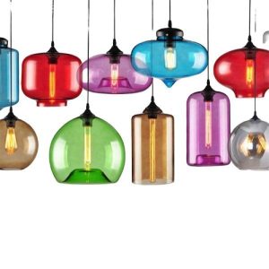 colored glass chandelier