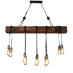 Lustre Bois Industriel