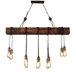Lustre Bois Industriel