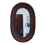 bamboo oval mirror