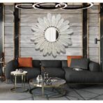 miroir mural plume