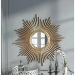 miroir soleil doré vintage