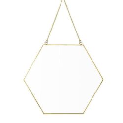 hexagonal golden mirror