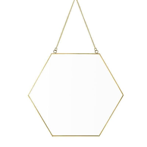 miroir_hexagonal_dore miroir hexagonal dore