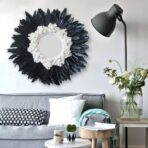 miroir plume noir