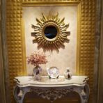 miroir soleil dore