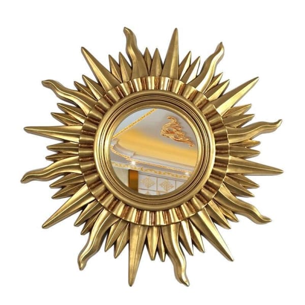 miroir soleil dore vintage