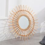 miroir vintage rotin