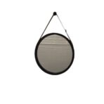 Miroir Barbier Rond Noir