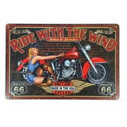 vintage motorcycle deco plate
