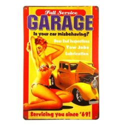 enameled plate vintage garage