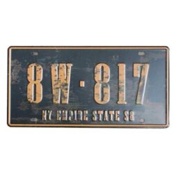 plaque immatriculation vintage voiture