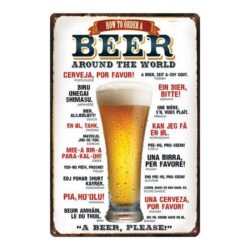plaque métal bière