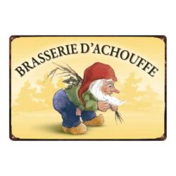 plaque métal bière chouffe