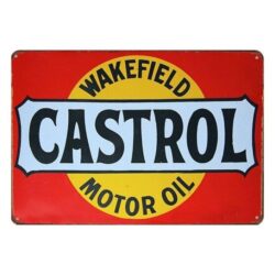 plaque métal castrol