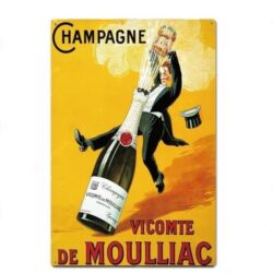 plaque métal champagne