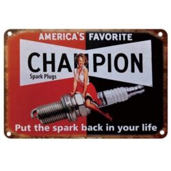 plaque métal champion