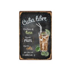 Plaque Métal Cuba Libre