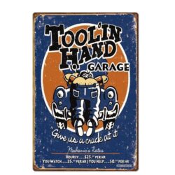 plaque métal déco garage