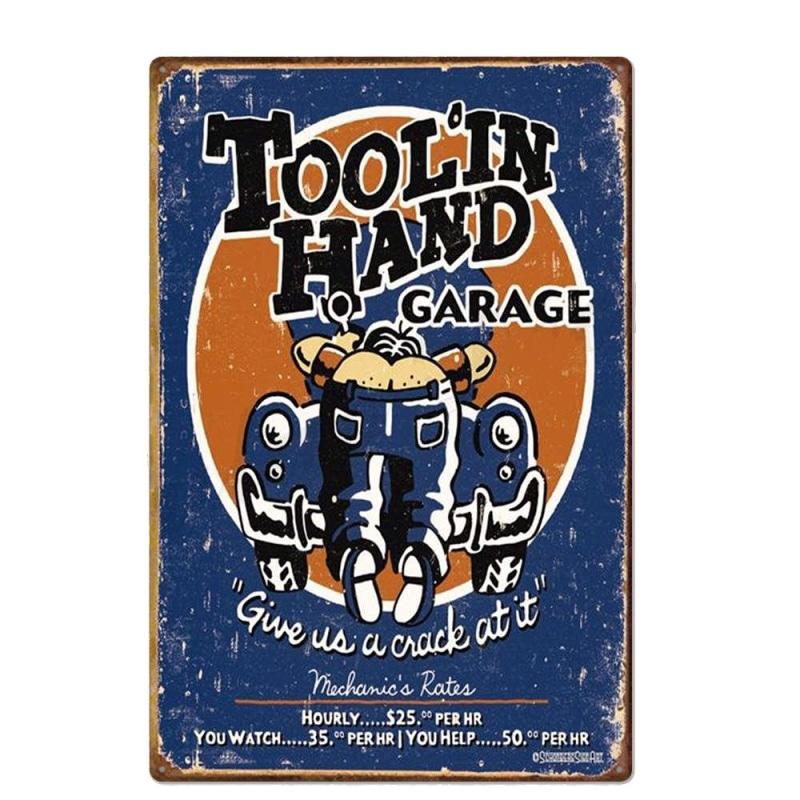 plaque-metal-deco-garage plaque métal déco garage