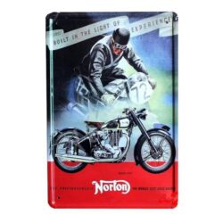 metal deco vintage motorcycle plate