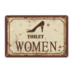 plaque métal déco wc